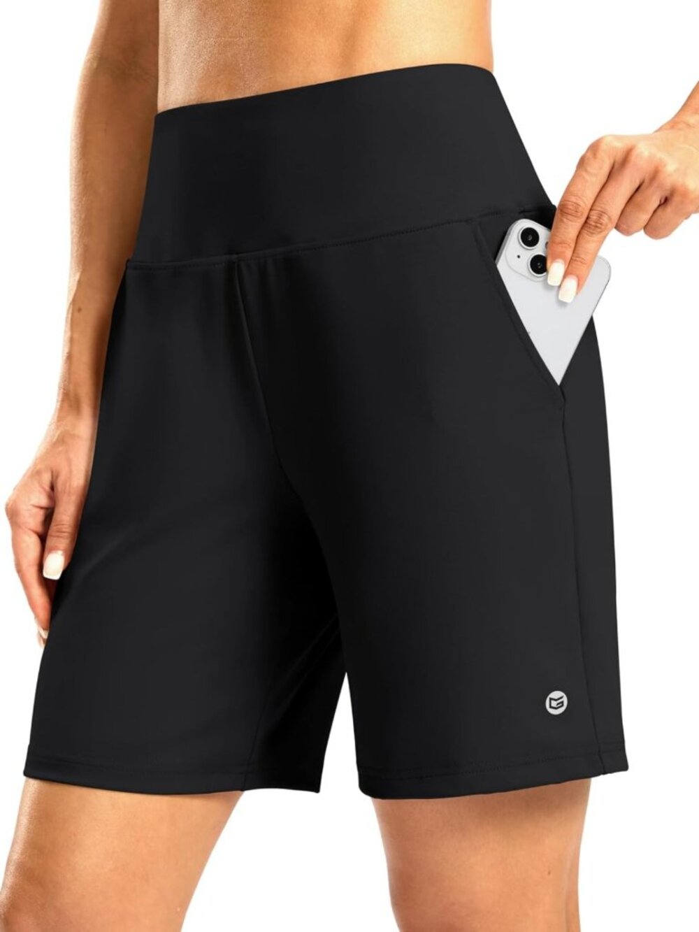 Women's 7-Inch Athletic Shorts with Zipper Pocket | Comfortable & Stylish